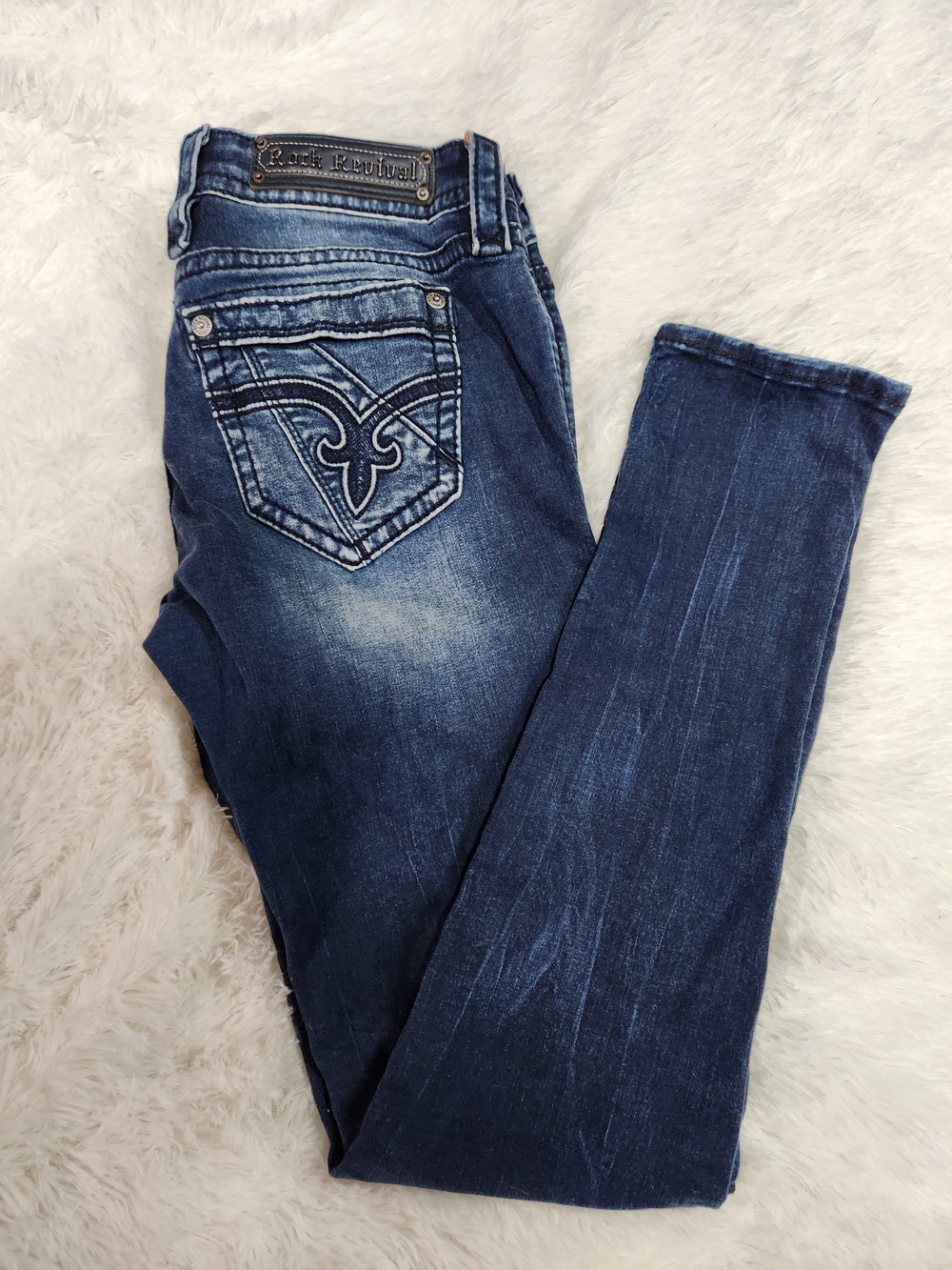 Rock Revival Women's Indigo Faded Skinny Jeans